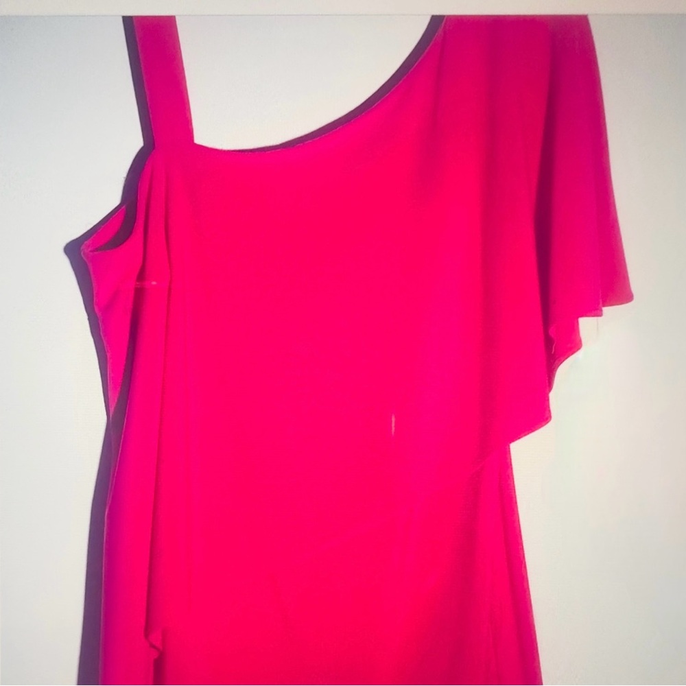 Hot pink Coco Bianco top.  Super cute off shoulder drape